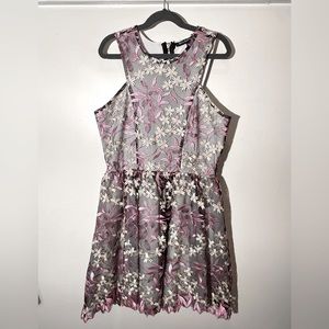 Miss Behave girl’s party dress. New with Tags. Size 14. Pink and grey floral